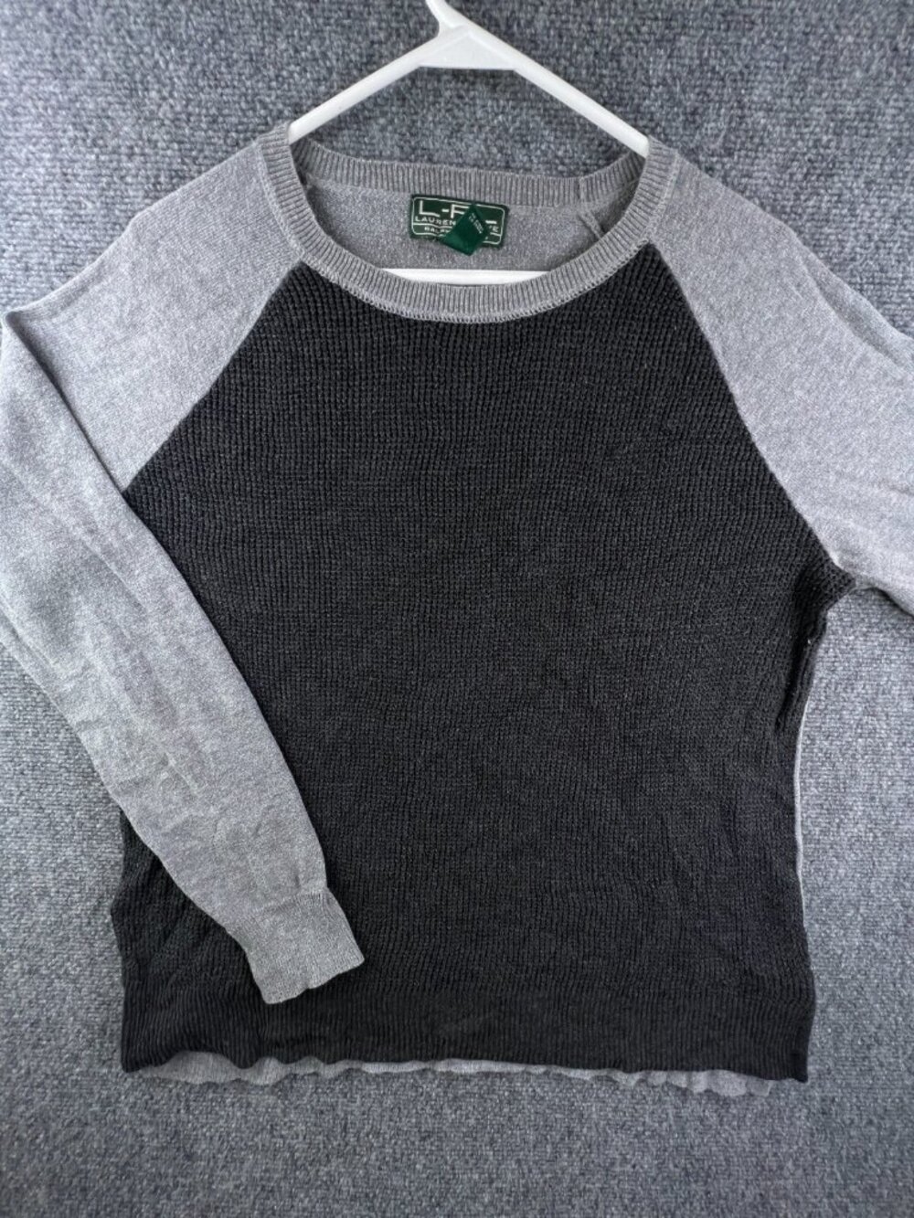 Lauren Ralph Lauren Active Women’s Sweater Dark Gray XL Cotton Blend Pullover